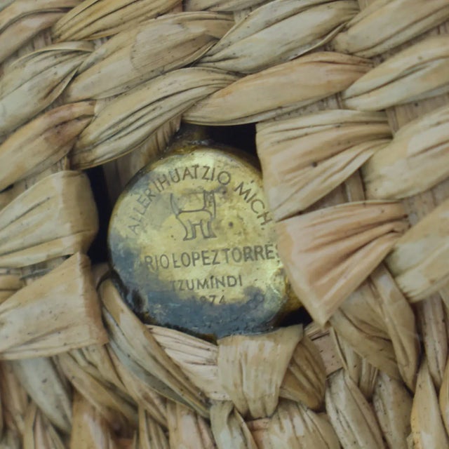 Vintage One in a Kind Jaguar Desk by Mario Lopez Torres There are minor imperfections to the hand-made woven rattan....