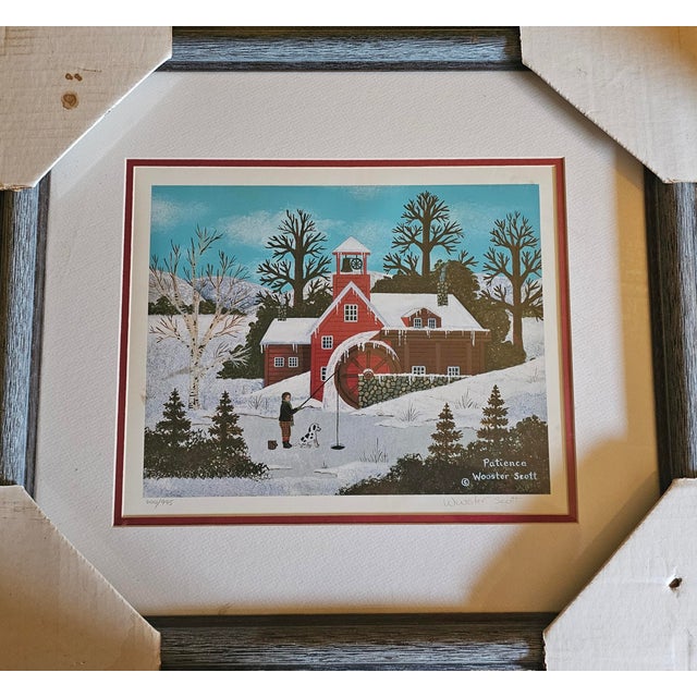 Framed Limited Edition Hand Signed Lithograph "Patience" by Jane Wooster Scott