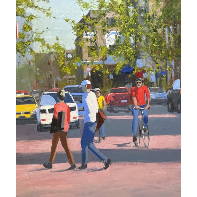 Paint Bucktown Afternoon Figurative Oil Painting For Sale - Image 7 of 9