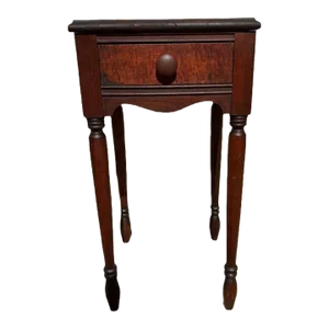19th Century Antique Walnut One Drawer Stand Side Table