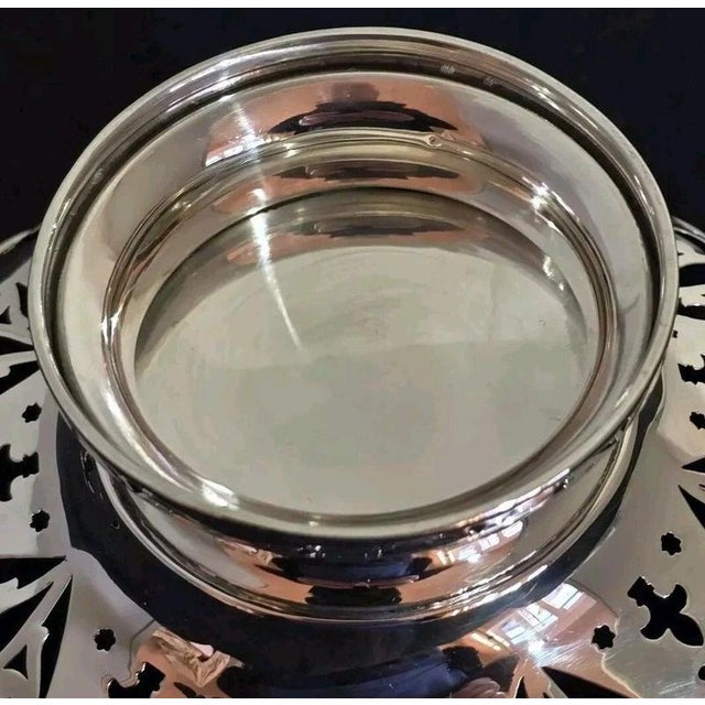 Antique Sterling Silver Swing Handle Basket, 1913 For Sale - Image 16 of 18