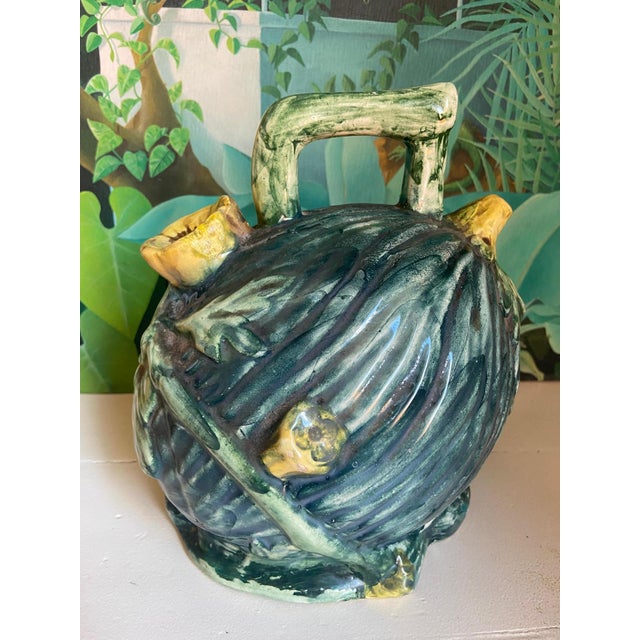 1960s Spanish Trompe-Loeil Watermelon Ceramic Pitcher, 1960 For Sale - Image 5 of 10