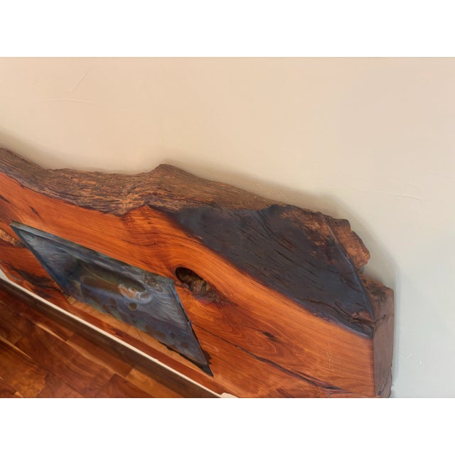 Juniper Wood With Glass Salmon Light by Artist Dave Lamure Jr For Sale In San Diego - Image 6 of 6