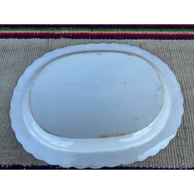 Antique Pearlware Blue Feather Edge Platter, Circa 1820’s For Sale - Image 12 of 12