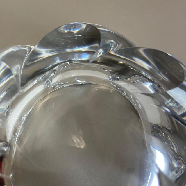 Large Floral Glass Shell Ashtray from Orrefors, Sweden, 1970s For Sale - Image 14 of 17
