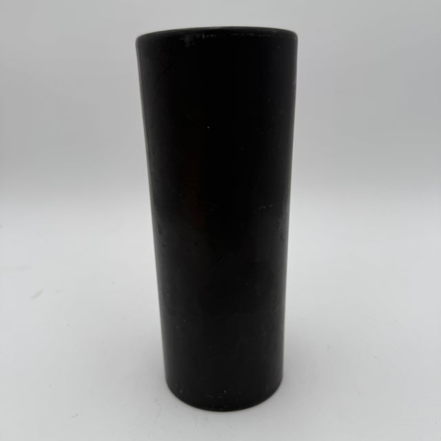 Stunning vintage Hyalyn Pottery #314 cylinder column vase in a matte black finish. Made in the USA (Hickory, NC) during...