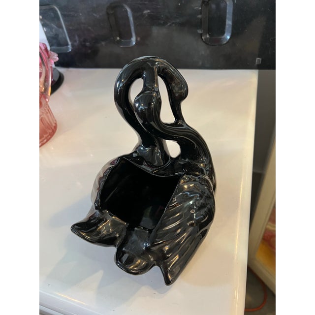 Mid 20th Century Mid 20th Century Black Swan Planter For Sale - Image 5 of 8