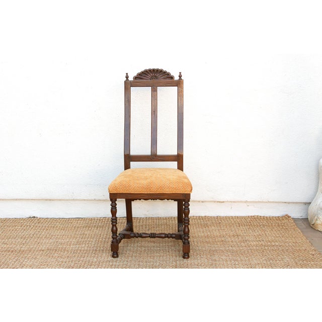 Antique Spanish Colonial Upholstered Chair For Sale - Image 4 of 11