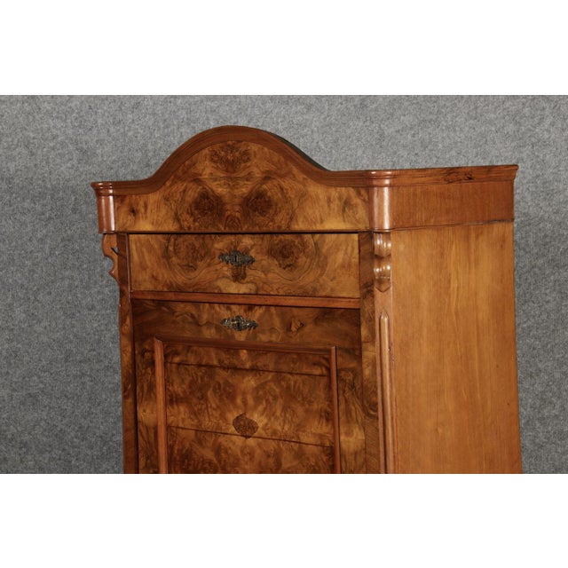 Wood Antique Louis Phillipe Secretary in Walnut, 1860 For Sale - Image 7 of 18