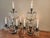 French Country Exquisite Pair of Vintage Crystal Girandole Candelabra 5 Light Mantel Garnitures For Sale - Image 3 of 18