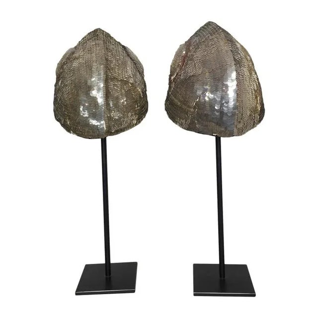 Art Nouveau Antique Bavarian Sequin Mounted Hats- A Set of 2 For Sale - Image 3 of 5