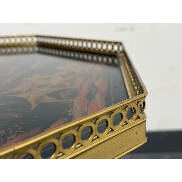 Wood Henredon Chinoiserie Octagonal Accent Table, Vintage For Sale - Image 7 of 12