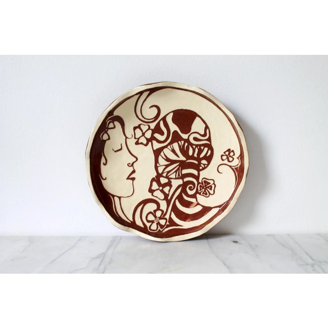 Mid-Century Modern Vintage Whimsical Ceramic Plate For Sale - Image 3 of 8
