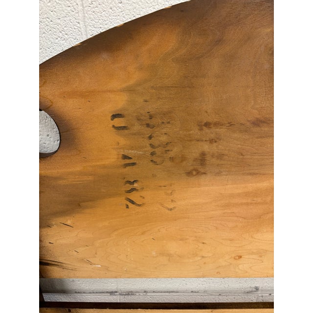 Vintage Convertible Queen or Full Size Traditional Pediment Cannonball Headboard For Sale - Image 10 of 10