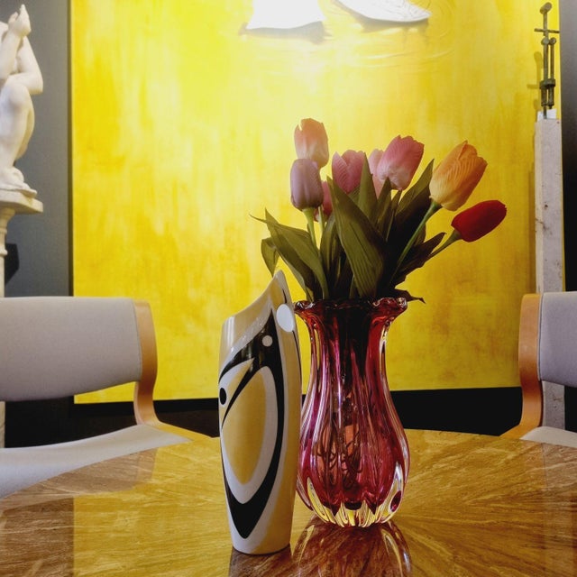 Mid-Century Modern Vintage Art Deco Zsolnay Porcelain Vase by János Török, 1960s For Sale - Image 3 of 12