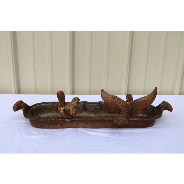 Early 20th Century French Cast Iron Small Bird Bath/Feeder For Sale - Image 4 of 11