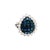 Contemporary Invisible-Set Sapphire Diamond Platinum Halo Ring, Size 7 For Sale - Image 3 of 6