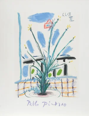 1980s "Le Bouquet, 39-6-K" Lithograph After Pablo Picasso