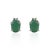 Gemstone Solid Silver Oval Cut Emerald May Birthstone Solitaire Stud Earrings, a Pair For Sale - Image 7 of 12