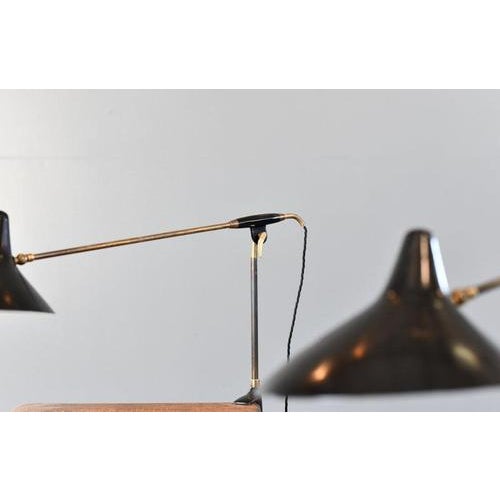Metal Articulated Table Lamps by Svend Aage Holm-Sørensen 1950s, Set of 2 For Sale - Image 7 of 12