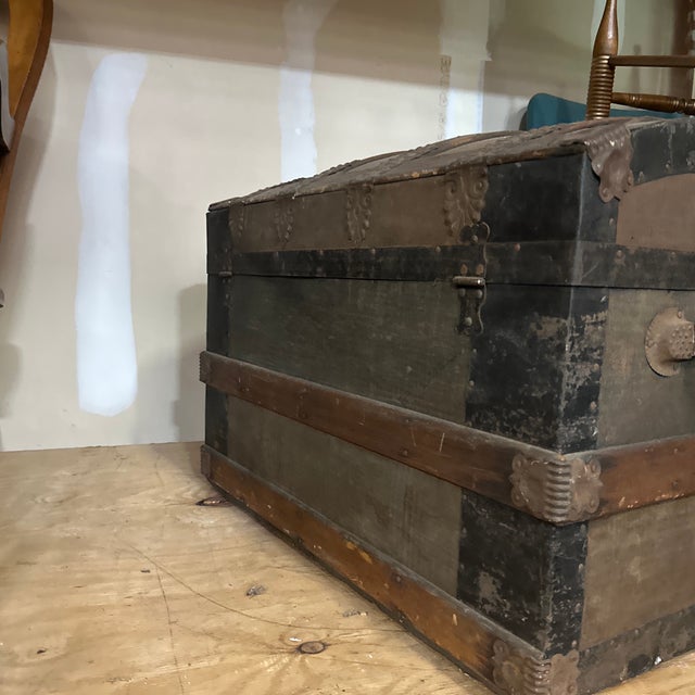 1970s Wooden Trunk With Detailed Interior Compartments For Sale - Image 4 of 9