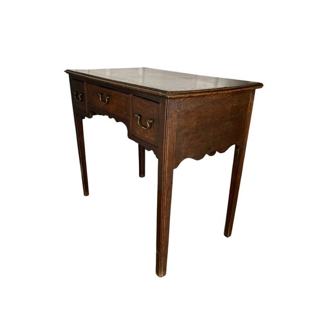 Late 19th Century Antique George III Oak Desk, 1890 For Sale - Image 5 of 11