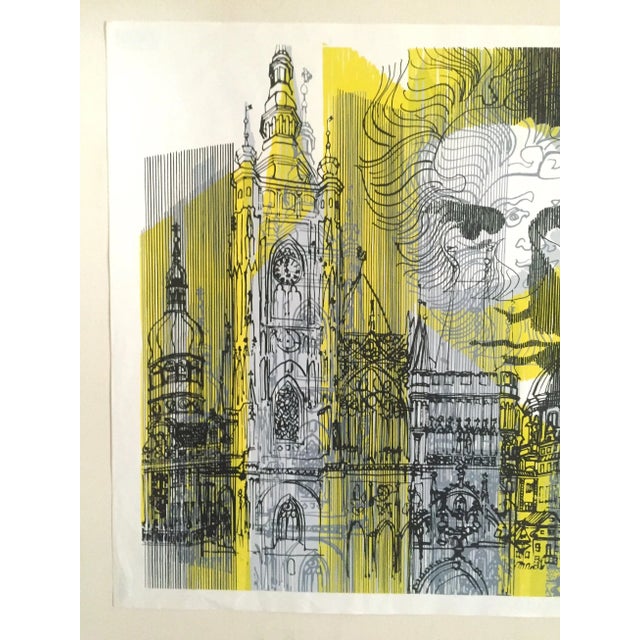 This " Franz Kafka Exposition " rare vintage 1993 Josef Flejsar Czechoslovakian original lithograph print poster is an...