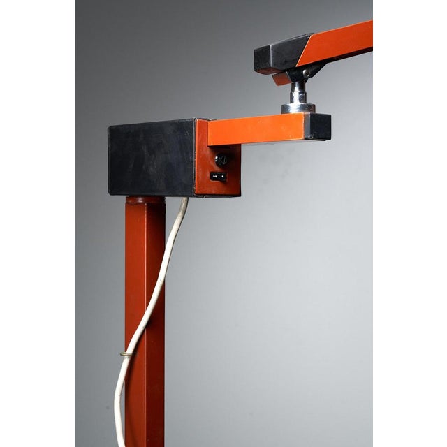 Orange Industrial Medical Floor Lamp, 1960s For Sale - Image 8 of 16