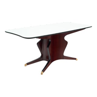 Osvaldo Borsani Mid-Century Italian Mirrored Dining Table, 1950s For Sale