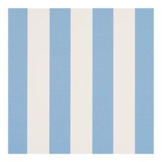 Schumacher Emma Stripe Wallcovering in Delft For Sale