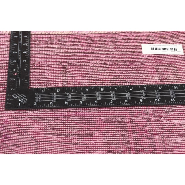 Mid 20th Century Modern Industrial Vintage Burgundy Turkish Rug - 10’00 X 13’00 For Sale In Dallas - Image 6 of 9