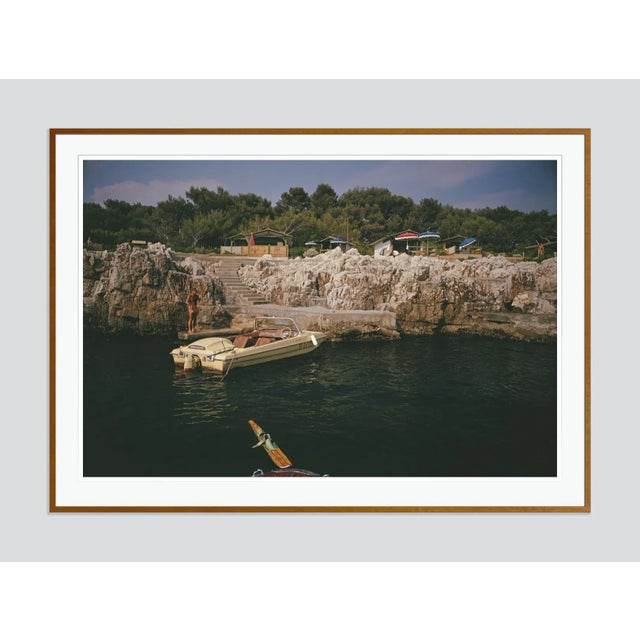 Modern Towboat at Hotel Du Cap-Eden-Roc 1969 by Slim Aarons Framed C-Print For Sale - Image 3 of 3