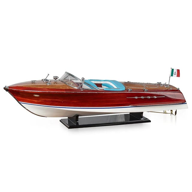 Mid 20th Century Vintage Riva Tritone Speedboat Scale Model Made in Italy For Sale - Image 5 of 9