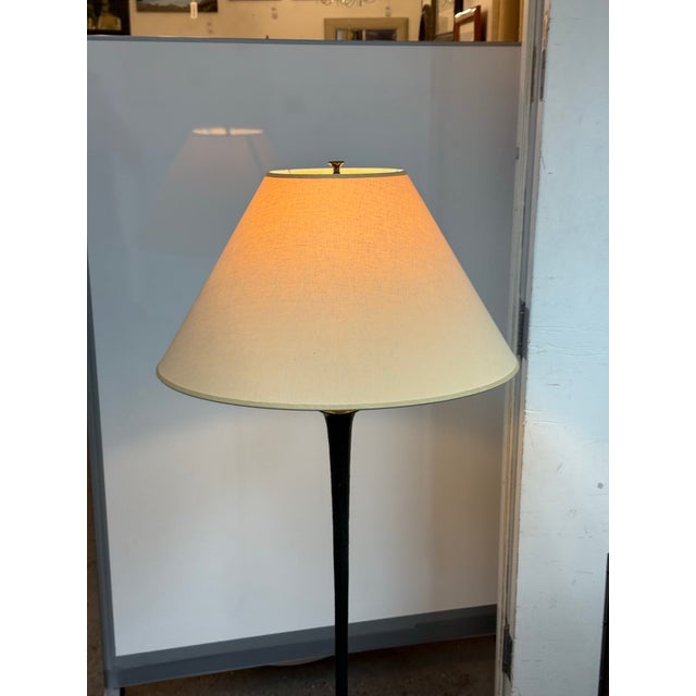 Metal Pottery Barn Hammered Metal Floor Lamp For Sale - Image 7 of 12
