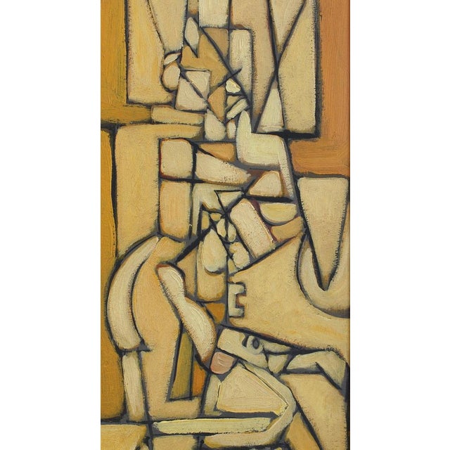 Postwar European Artist, The Vanguard Series Nr. XXV Abstract Composition, 1950s-1970s, Oil on Board, Framed For Sale - Image 4 of 10