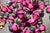 1960s MCM Jewelry Hot Pink Lava Bead Necklace and Earrings Demi-Parure For Sale - Image 5 of 7