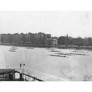 1931 Harvard Rowing Practice Black and White Photograph For Sale