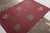 Handmade Antique Needlepoint Rug in Red With Medallion Floral Patterns For Sale - Image 4 of 8