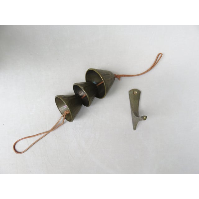 Bronze & Leather Door Bell, 1970s For Sale - Image 4 of 15