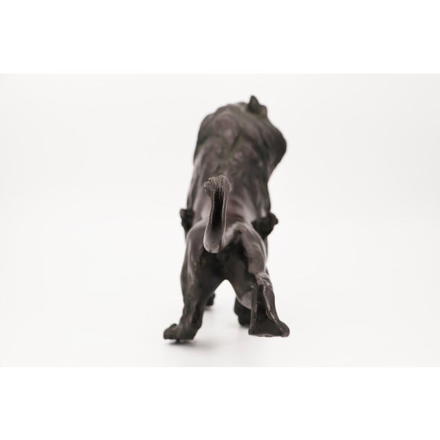 19th Century, Bronze Lion Sculpture, Japan, Meiji Period For Sale - Image 10 of 16