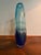 Vintage Handblown Open Center Blue Art Glass Sculptural Vase With Bubbles For Sale In San Diego - Image 6 of 7