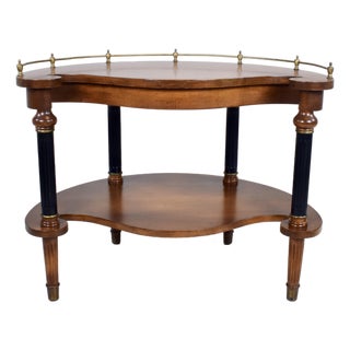 Vintage French Regency Style Burl Wood "Kidney Bean" Side or Tea Table For Sale