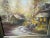 Traditional Art Oil on Canvas of Cottages by River For Sale - Image 3 of 8