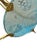 Art Deco Vintage Chandelier Light Swedish Art Deco Style Plated Brass & Aqua Blue Frosted For Sale - Image 3 of 11