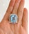 Blue Bochic "Capri" Vintage Blue Topaz Ring Set In 18K Gold & Silver For Sale - Image 8 of 18