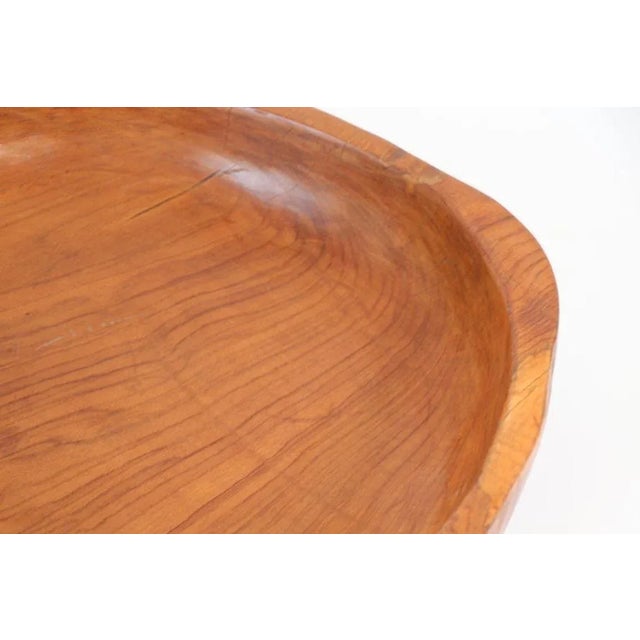 1960 Hand Hewn Organic Teak Burl Bowl For Sale In Palm Springs - Image 6 of 12