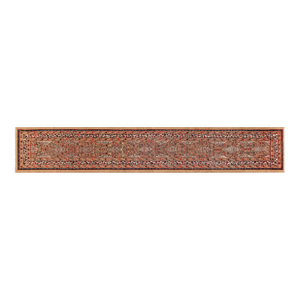 1920s Persian Hamadan Carmine, Beige, Teal, Hazelnut and Rosewood Wool Runner