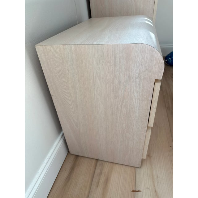 1980s Vintage Formica Nightstand Waterfall Front For Sale - Image 4 of 4