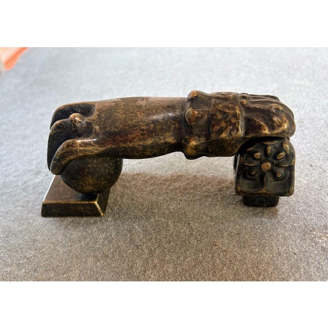 Early 20th Century Italian Brass Hand and Ball Door Knocker Chairish