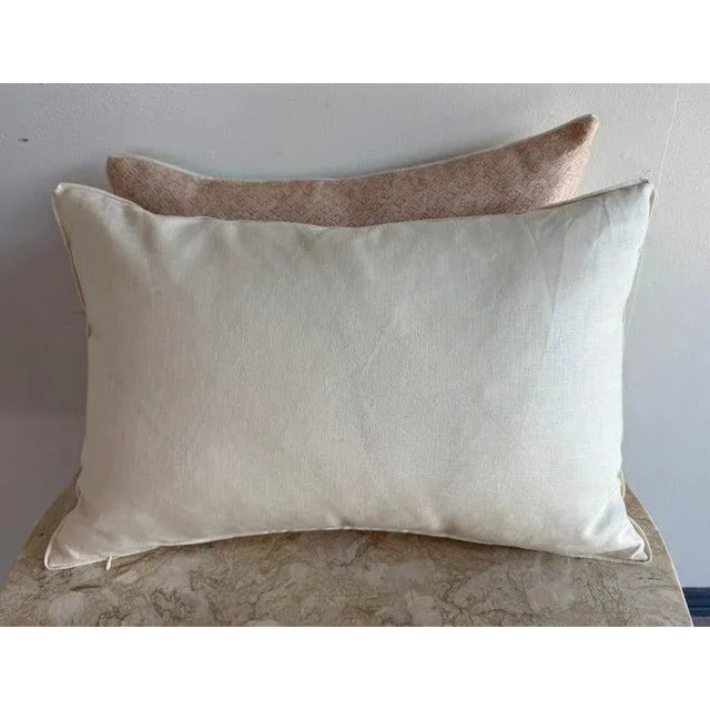 Melissa Levinson Blush Linen Decorative Pillow by Melissa Levinson in Modern Style For Sale - Image 4 of 5
